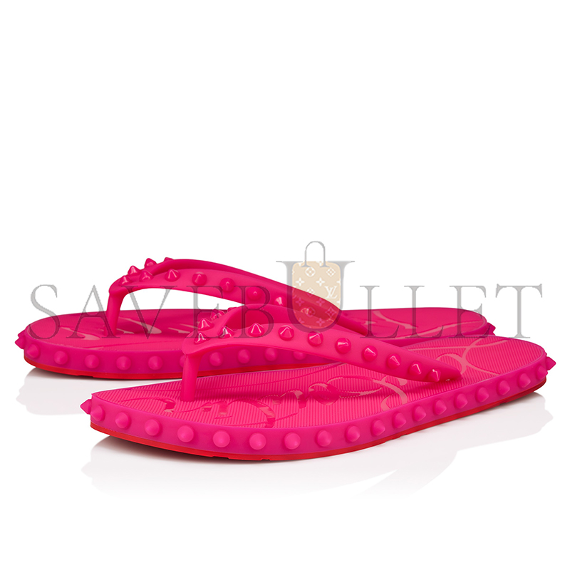 CHRISTIAN LOUBOUTIN SUPER LOUBI FLIPFLIP FLOPS RUBBER PINUP WOMEN 1230961P379